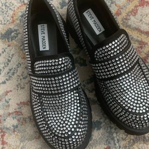 Steve Madden rhinestone loafers